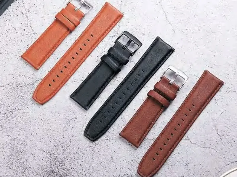 Leather watch strap options