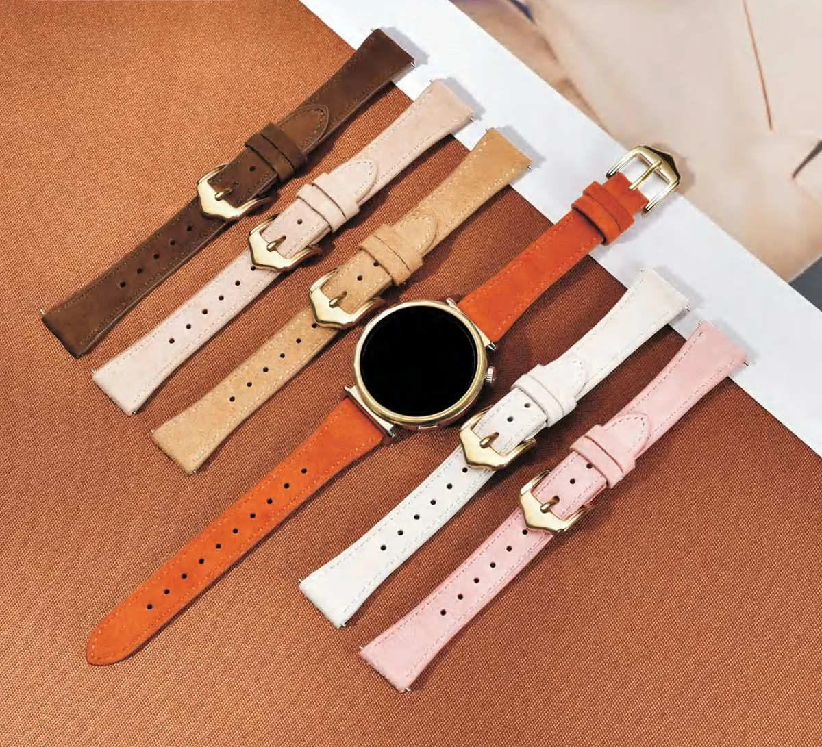 Leather and suede compatible replacement strap range