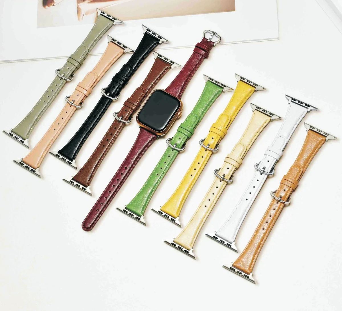 Smartwatch-compatible magnetic replacement strap range